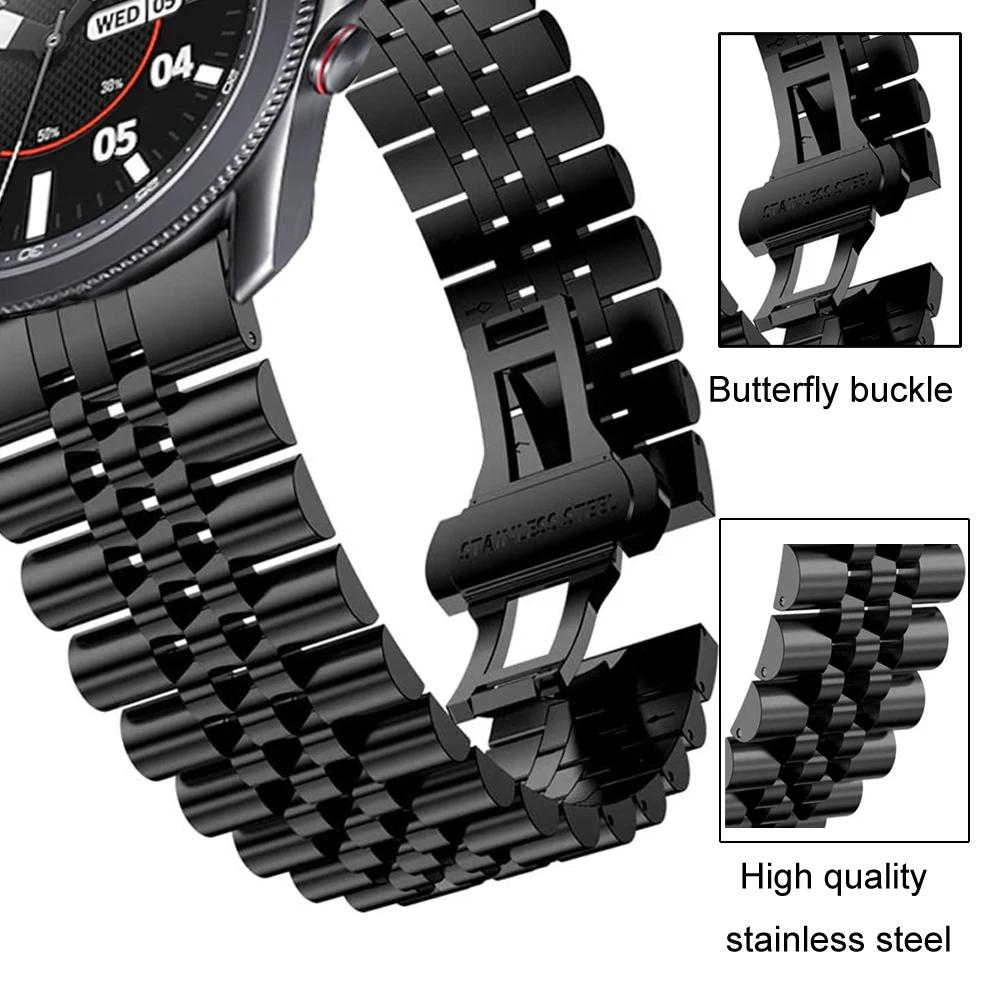 20mm 22mm Stainless Steel Strap for Samsung Galaxy Watch 6 Classic 6 5 4 Gear S3 5Pro Metal Band Correas for Huawei GT4 Bracelet
