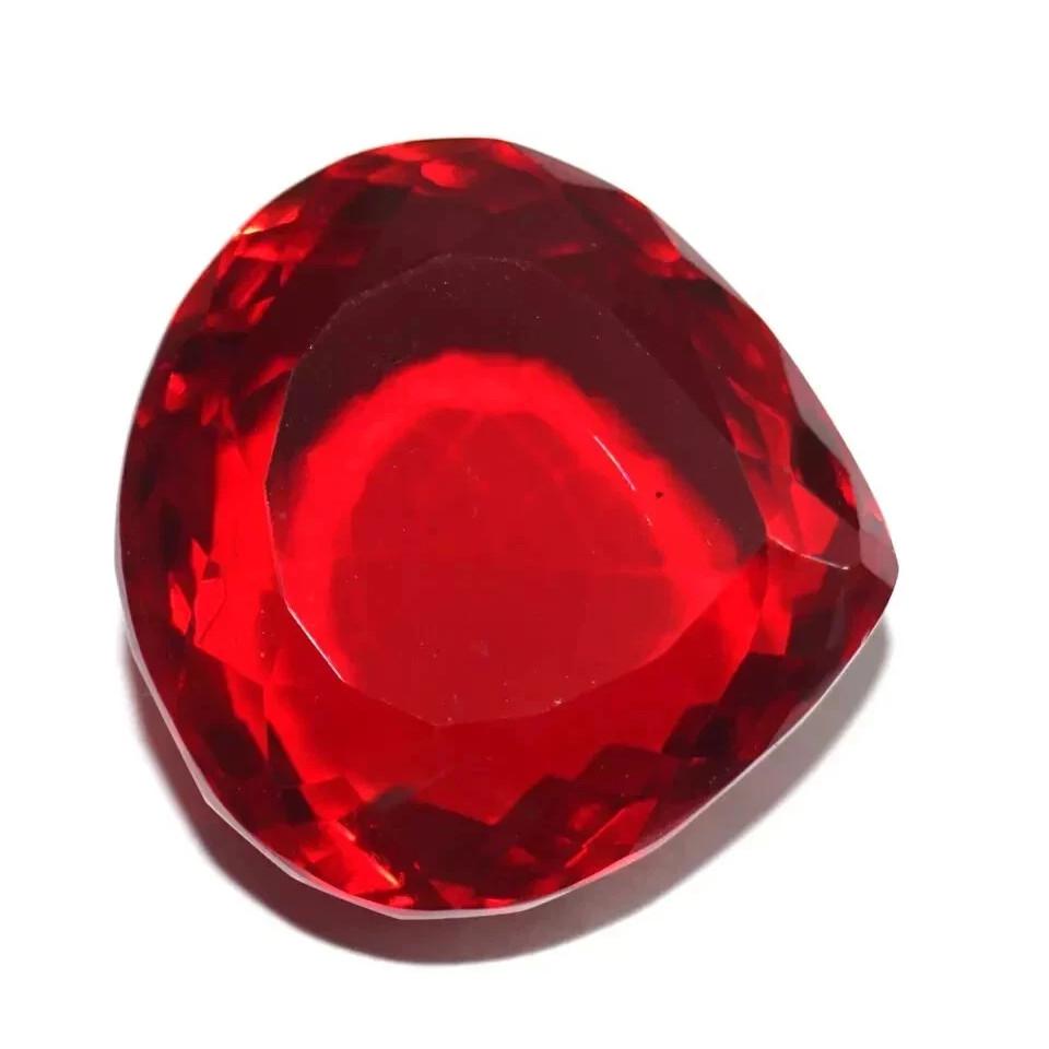 1000 Ct Natural Red Topaz Pear Cut Faceted Certified Loose Gemstone + Free Gift