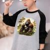 Forest Chimpanzees Stickers On The Fabric Diy Clothes Stickers Heat Transfer Coat Bag Parches Ropa Iron On Patches Decals