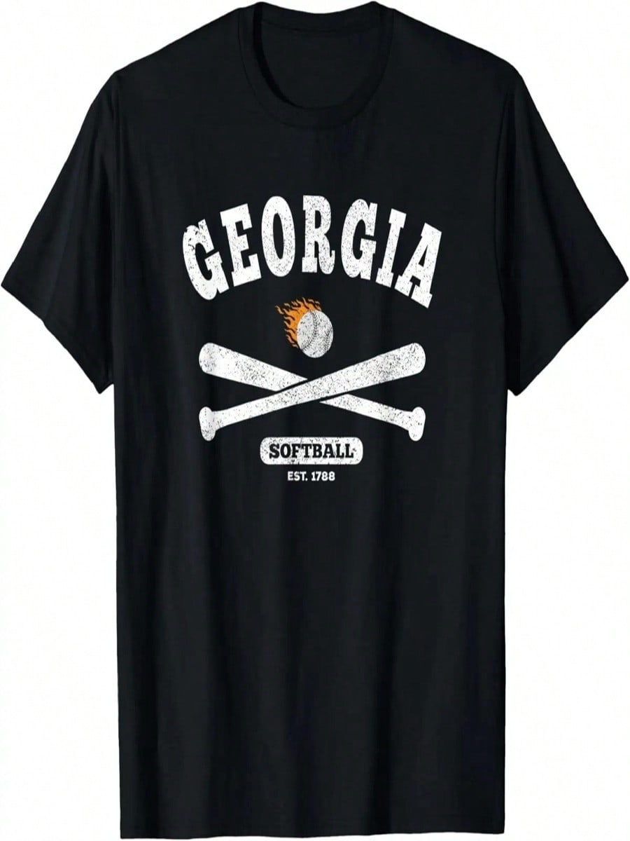 Georgia Softball Classic Retro Style For T-Shirt S разноцветный