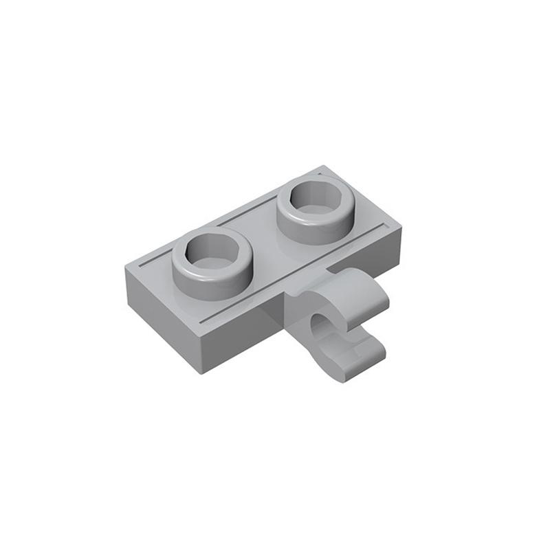 

Lot 11476 65458 Plate Modified 1 x 2 with Clip Horizontal on Side Buildings Blocks Toy Educational Creative Size Gift DIY MOC 10PCS світло-сірого кольору
