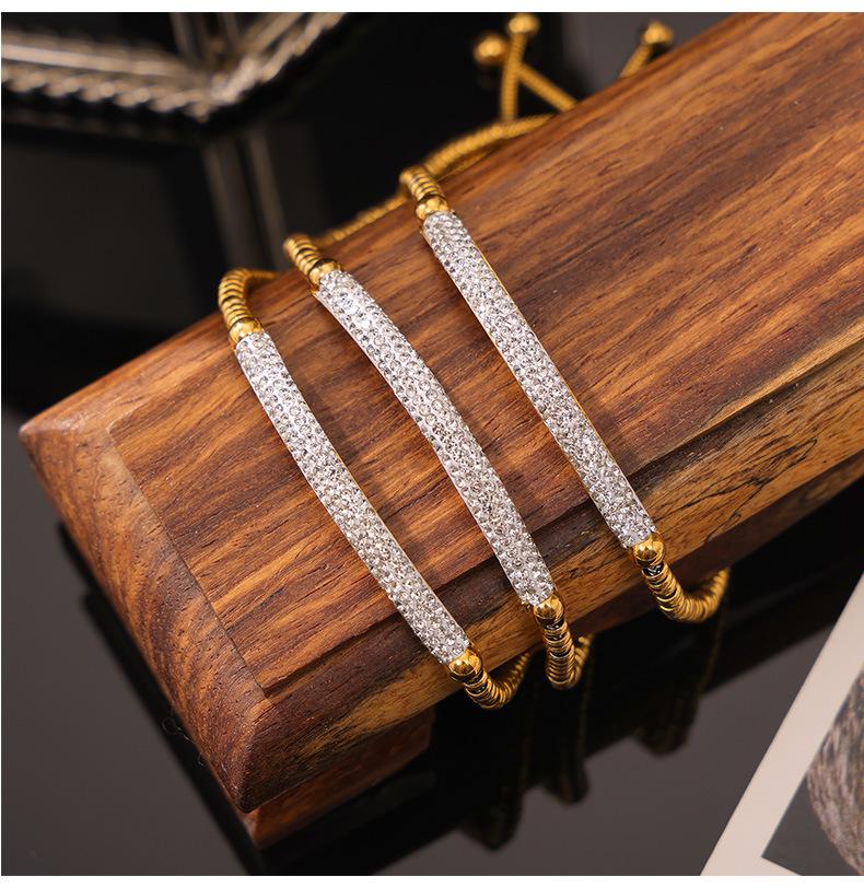 Elegant Women's Titanium Steel Adjustable Abacus Bead Bracelet – Gold-Plated and Non-Fading