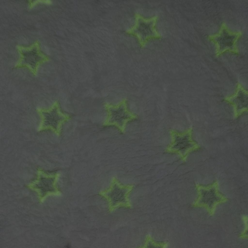 Les Trésors De Lily [A3531] – Phosphoreszierendes Samtkissen „Scarlett“, elfenbeinfarben (Sterne) - 40x40cm