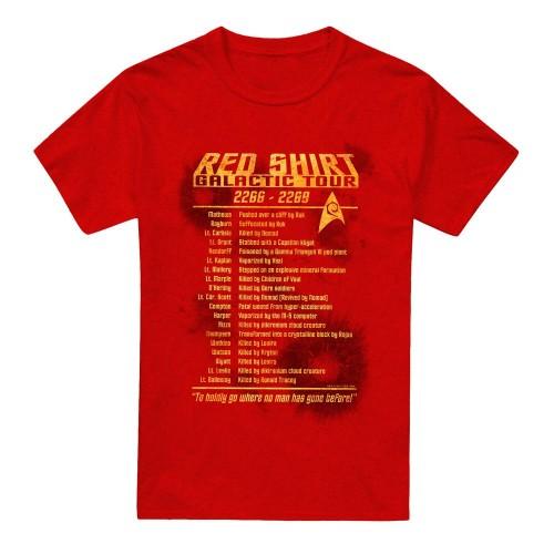 Star Trek Unisex Adult Red Shirt Tour T-Shirt