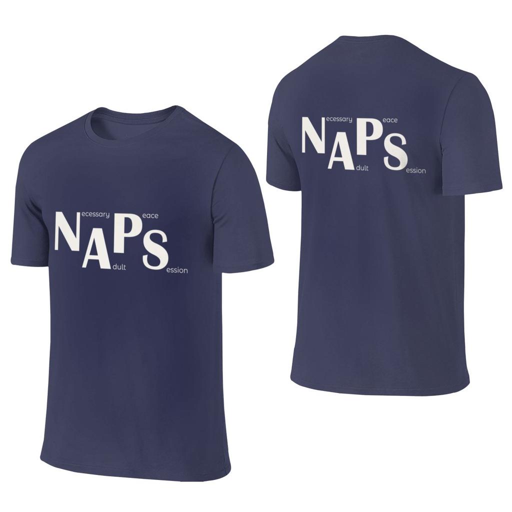 Naps Necessary Adult Peace Session Soft And Glutinous Reversible Tshirt Retro Academy Korean Atmosphere Unisexs Tshirts