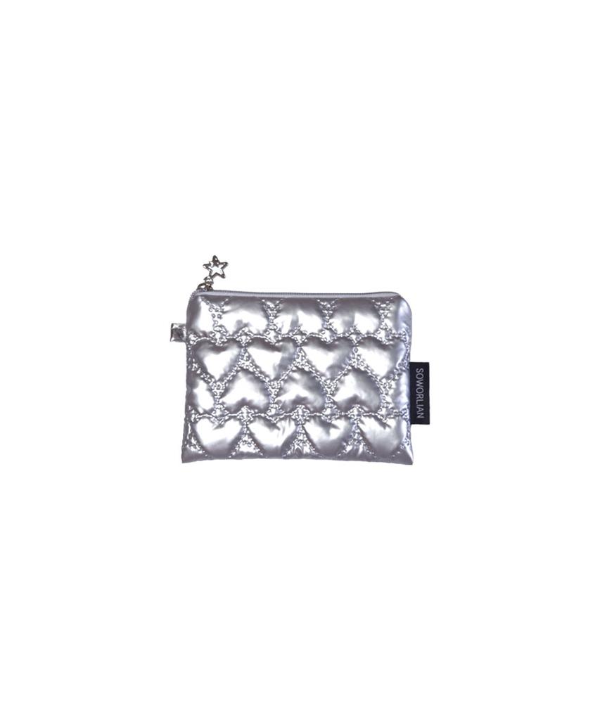 Soworlian Mini Zipper Pouch_Black, Silver, Aurora Silver