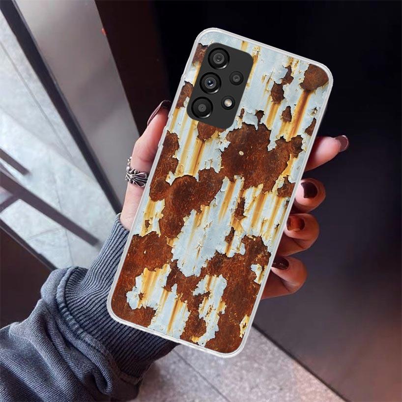 Vintage Industrial Style Rusty Pattern Phone Case For Samsung Galaxy A12 A52S A42 A32 A22 A51 A50 Note 20 Ultra 10 S10 Plus A71