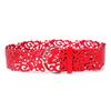 Women Hollow Out Belts Wide Buckle Cinch Waist Belt Dress Faux Leather Waistband