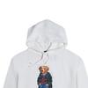 Ralph Lauren FW23 Bear Printed Hoodie with Velvet Long Sleeve Sweatshirt for Men White MNPOKNI16810692-E86