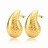 Stainless Steel Chunky Hoop Earrings for Women Teen 18K Gold Plated Hypoallergenic Thick Huggie Hoop Jewelry for Christmas Gifts