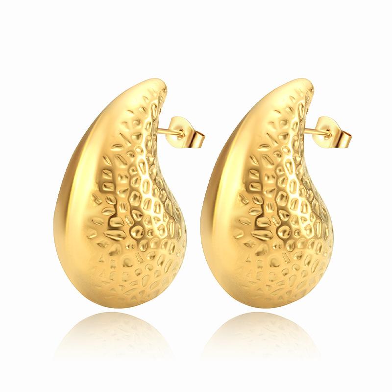 Stainless Steel Chunky Hoop Earrings for Women Teen 18K Gold Plated Hypoallergenic Thick Huggie Hoop Jewelry for Christmas Gifts