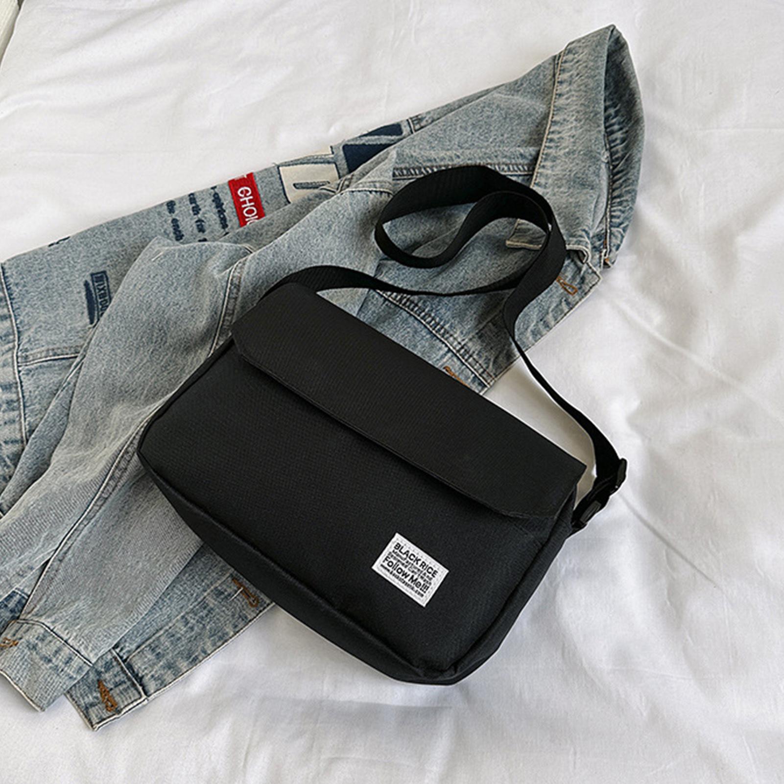 

Crossbody Bag for Couples Large Capacity Casual Nylon Underarm Bags for Holiday Vacation Use Travel Shopping Use чорний