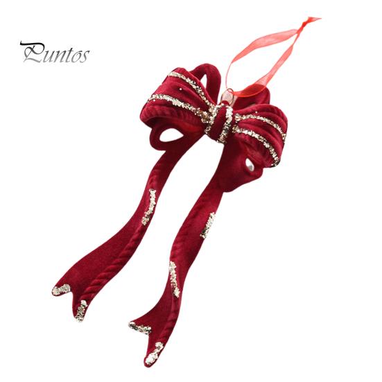 

1 шт./2 шт. різдвяні прикраси, оксамитові флоковані сніжинки, бантики з оленями, підвіска, різдвяна ялинка, підвісна прикраса для домашнього декору на вікні B