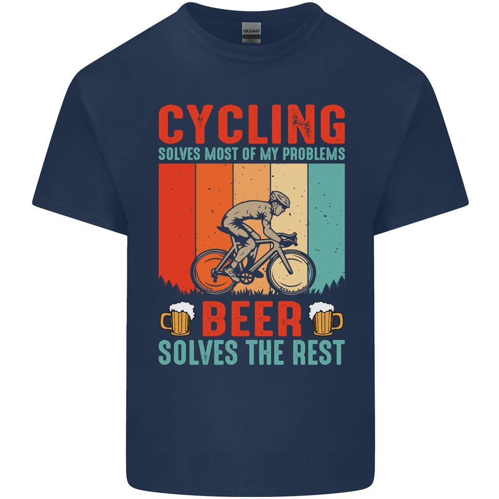Cycling Funny Beer Cyclist Bicycle MTB Bike Unisexs Light Cotton TShirt