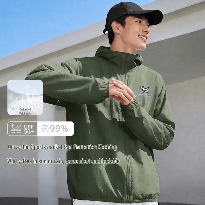 

XueZhongFei Men s 2026 Summer Sun Protection Hooded Jacket 3XL