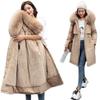 Women's Winter Removable Lined Parka Black Faux Fur Hooded Coat