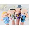 6pcs Finger Puppets Set Baby Plush Doll Hand Cartoon Family Hand Puppet  Cloth Theater Educational Toys for Kids
