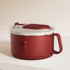 304 Stainless Steel Ramen Bowl Set Foldable Cutlery Included Lunch Box with Lid For Small Space Dormitories