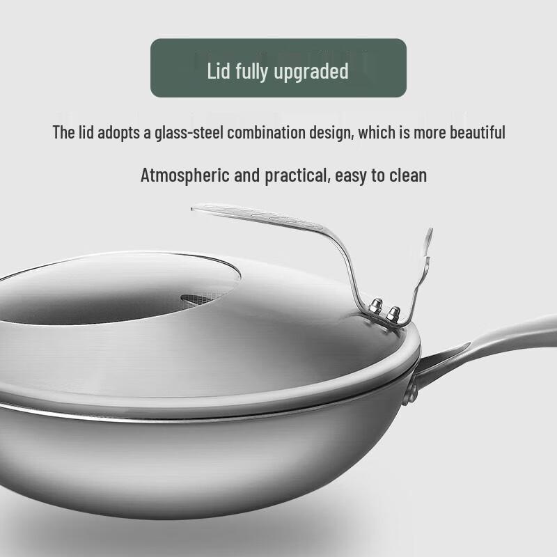 Kombach Norman 32cm Honeycomb Stainless Steel Non-stick Wok