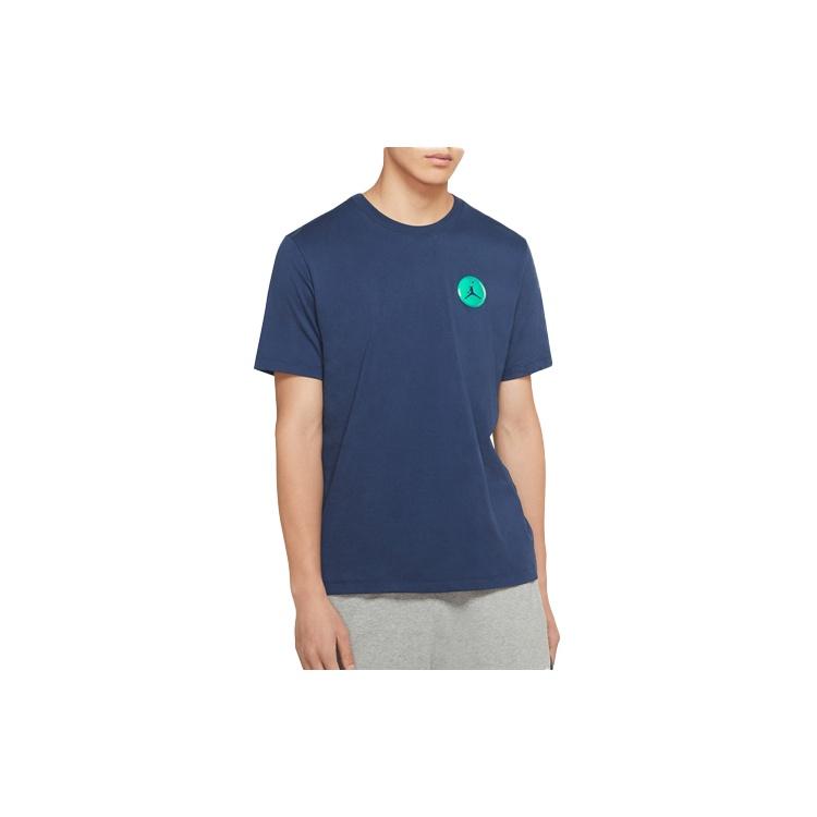 Air Jordan LEGACY AJ13 Sports Short Sleeve Blue Men s CW0800-414 S
