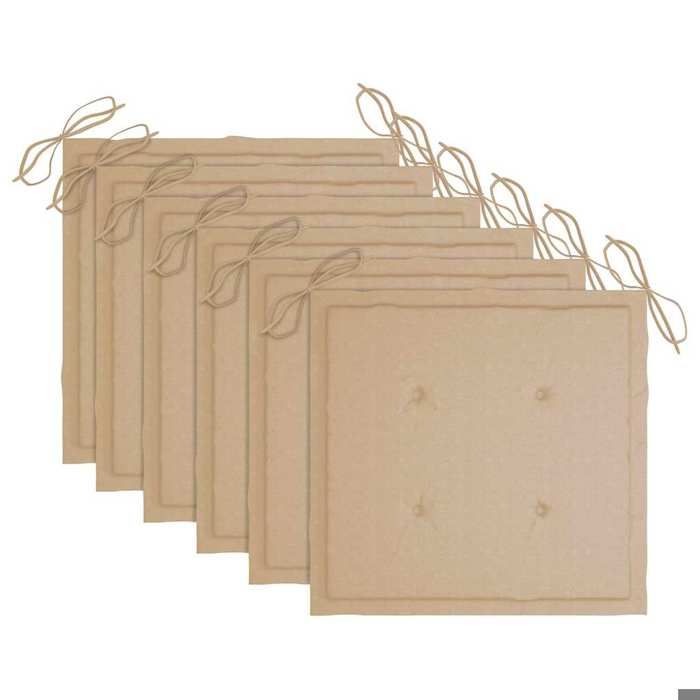Maison Exclusive - Chaises à manger d'extérieur lot de 6 et coussins Acacia massif