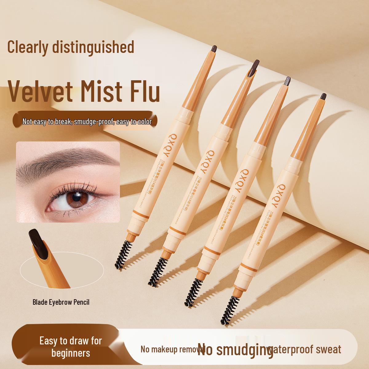 

QXQY 3D Double-Head Eyebrow Pencil: Natural, Long-Lasting, Waterproof, Smudge-Proof Makeup for Wild Brows.