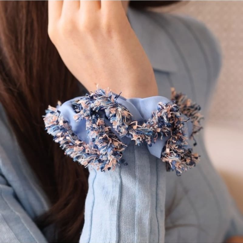 Dana Burton Tweed Hair Scrunchie