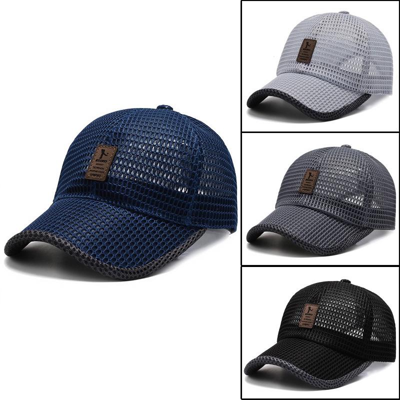 Summer Hat Men's Breathable Mesh Golf Quick-drying Baseball Cap High Sun Protection Big Head Circumference Cap