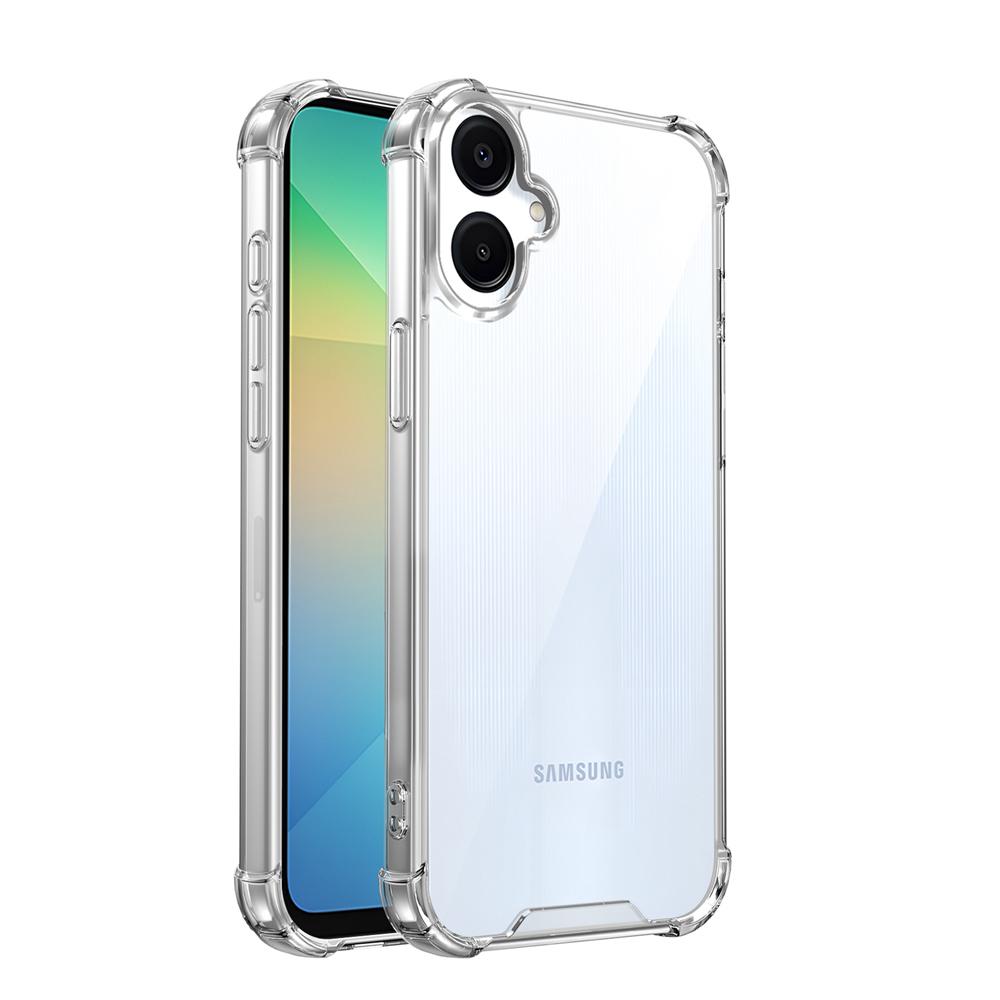 KEYSION Custodia trasparente antiurto a quattro angoli per Samsung A06 4G 5G TPU morbido+PC Cover posteriore trasparente per telefono per Galaxy A06 5G