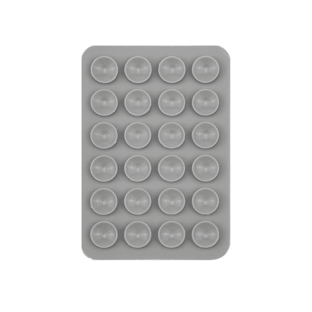Black Silicone Anti-Slip Phone Stand: 24 Portable, Minimalist Suction Cup Stickers