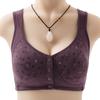 Women's Soft Cotton Front-Buckle Vest-Style Bra for Middle-aged & Elderly, No Steel Ring, Large Size.