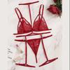 New Sexy Fashion Lace Lingerie Underwear Sleepwear Steel Ring Pajamas Garter Women Intimates Underwear Bra Panties Set Lingerie