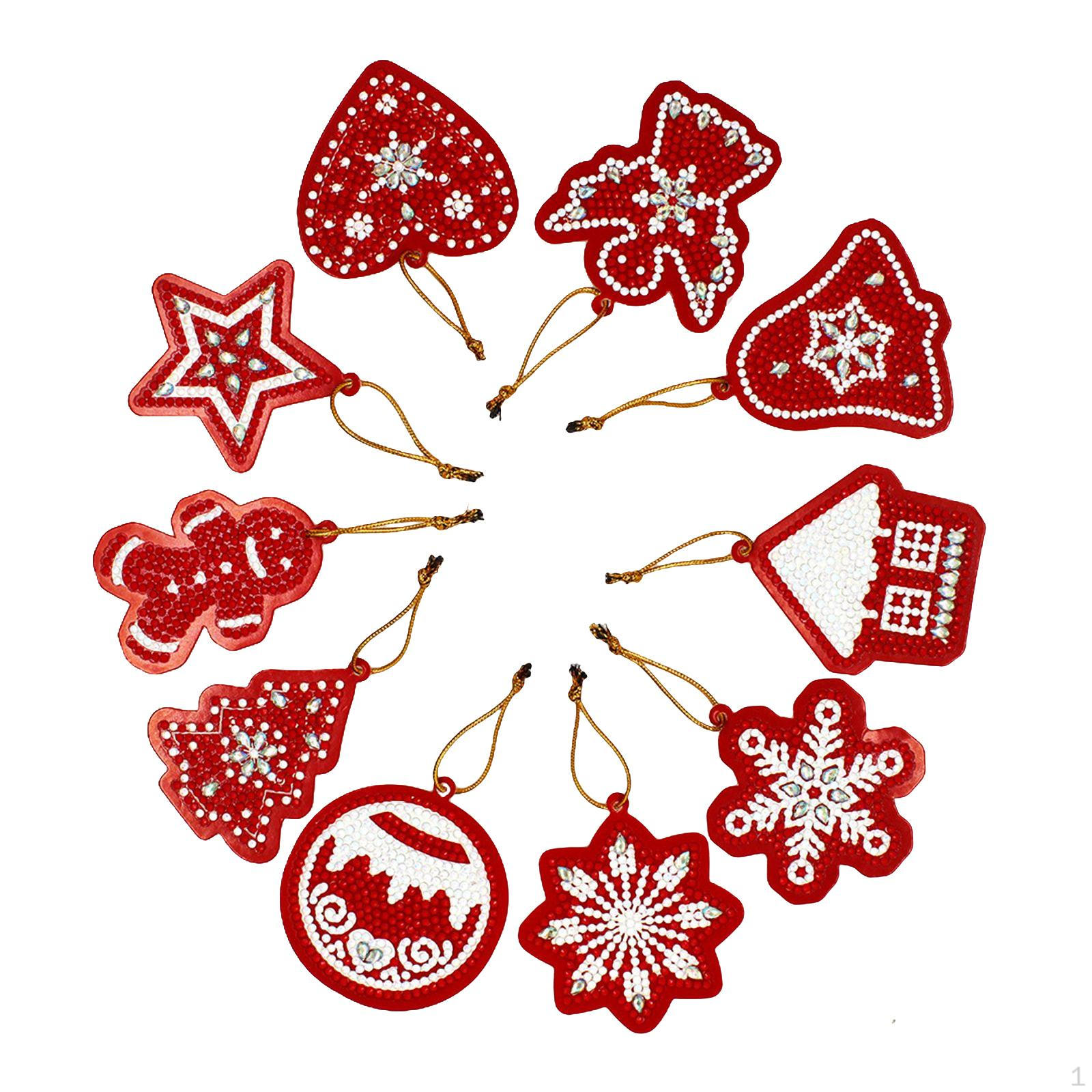 

10 Pieces Christmas Diamond Ornaments Gift Tags Party Favors