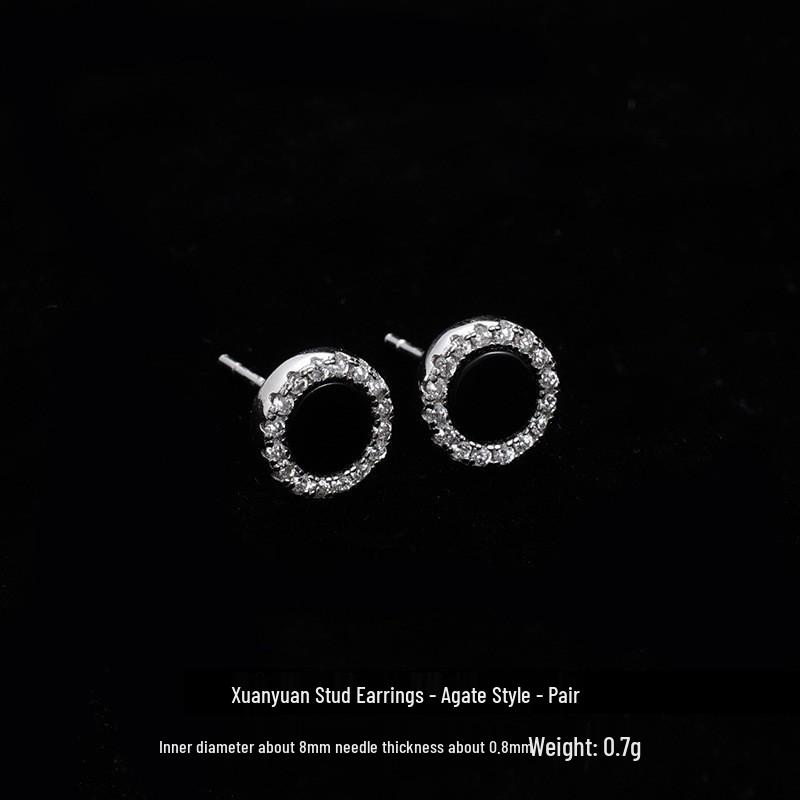 

Трендовые черные серьги-гвоздики из стерлингового серебра 925 пробы для мужчин и женщин - Стильная одиночная серьга в стиле унисекс