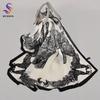 Khaki Grey Silk Shawl Scarf  Female Male Square Scarves Fall Winter Floral Design Neck Head Scarf Summer Beach Shawl