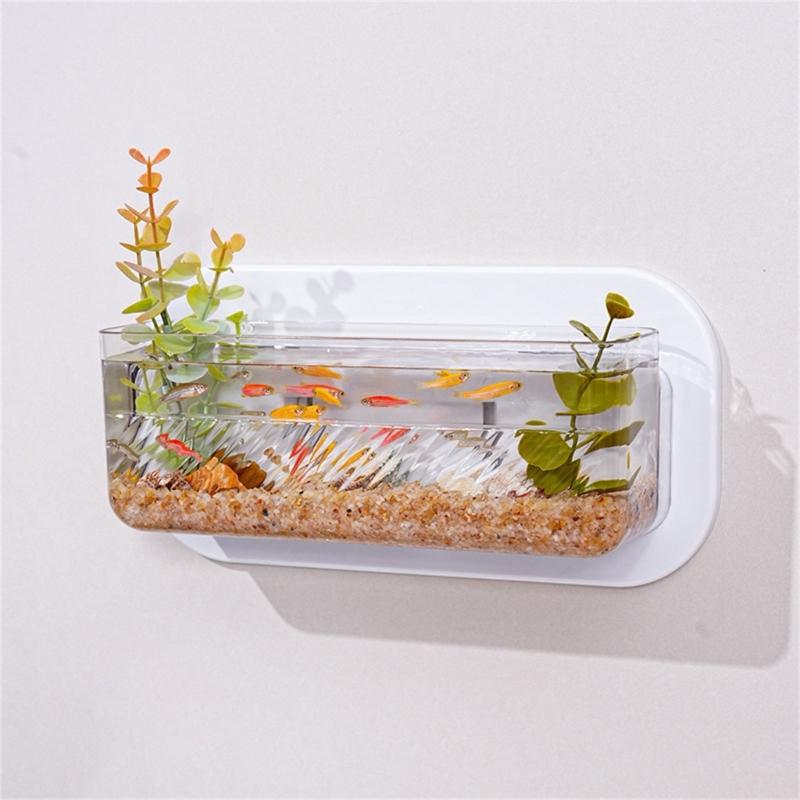 Wall Hanging Aquariums Tanks Office Wall Fish Tanks Wall Mounted Fish Bowl for Modern Home Decoration