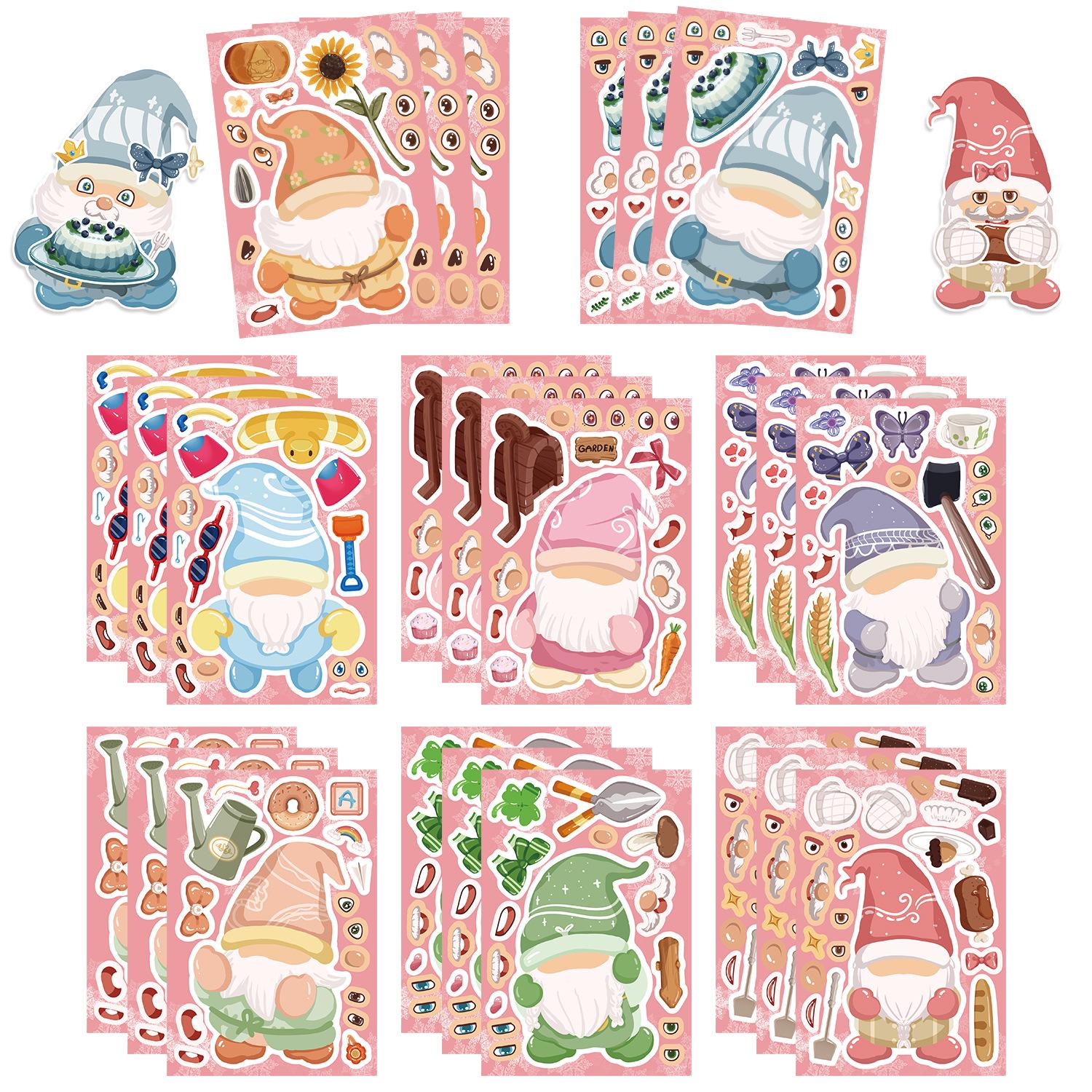 

8 Мультяшный Милый Гном Коллаж Практический DIY Гука Ручной Аккаунт Чехол для Мобильного Телефона Украшение для Ноутбука Водонепроницаемый