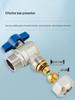 All-Copper Large Flow Angle Gas Pipe Boiler Ball Valve with Aluminum-Plastic Pipe External Thread (4-point, 6-point)