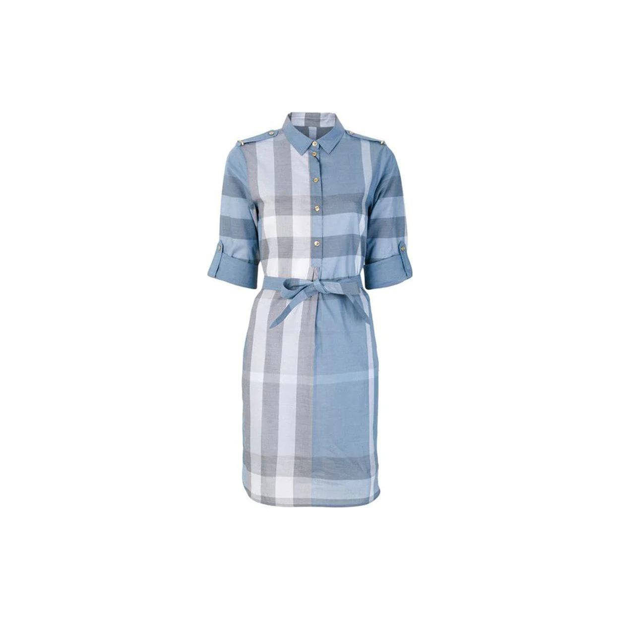 Burberry Pavasara/Vasara 21 Garām Piedurknēm Kleita