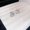 Vintage Steel Teardrop Cat Eye Earrings for Women - Retro, High-End, Versatile Fashion Ear Studs