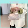 Trendy Chic Vintage-inspired Pink Shell Clutch Bag 2024 New Canvas Shoulder Bag