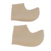 1 Pair Heel Cup Skin Color Elastic Shock Absorbing Plush Cloth Silicone Heel Protector