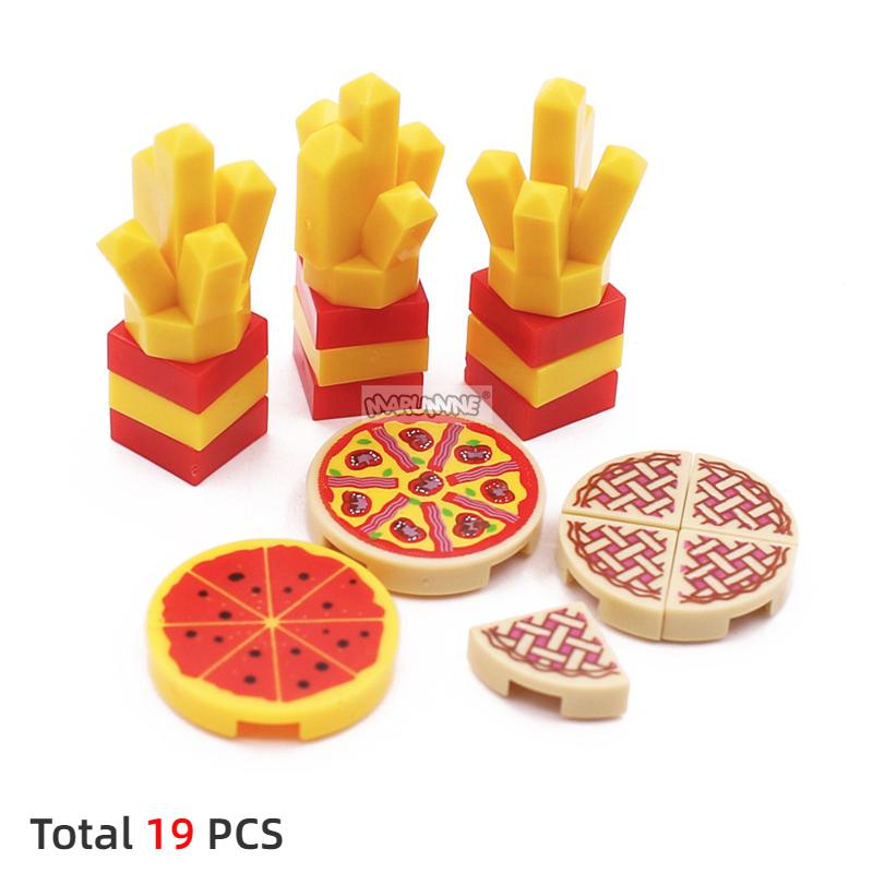 

Marumine Мини Пищевые Кирпичики Духовка Мебель Блоки Модель Закуски Пицца Картофель Фри Бургеры Шоколадный Десерт Печенье MOC Аксессуары Игрушки