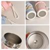 Kawaii Cat Bow Thermos Bottle With Straw For Coffee Tea 420ml Cute Boba Water Bottle Thermal Mug Insulated Cup For Girl Kids