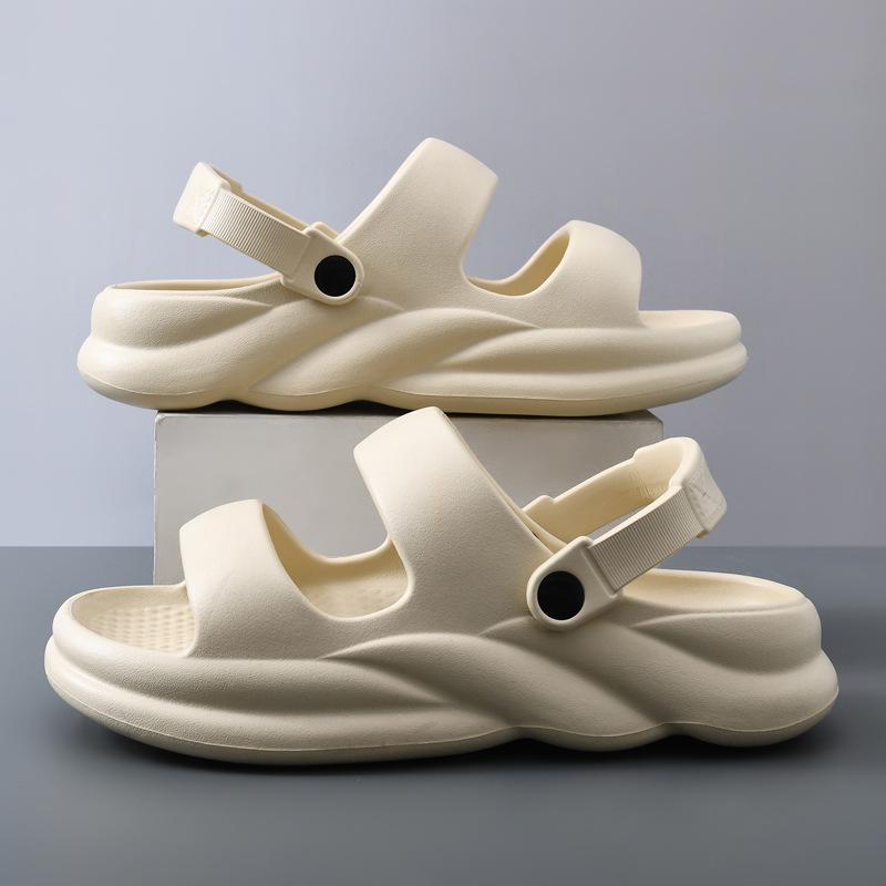 Men's Slippers Outdoor Sports Beach Shoes Non-slip Waterproof Deodorant Platform Sandals Men's Soft-soled Summer Cool Slippers