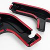 2-Piece Rear Window Cable Trim Covers, Shaped ABS Left and Right Pieces with Flanged Edges, Clearance Slots and Adhesive Backing for Both Sides