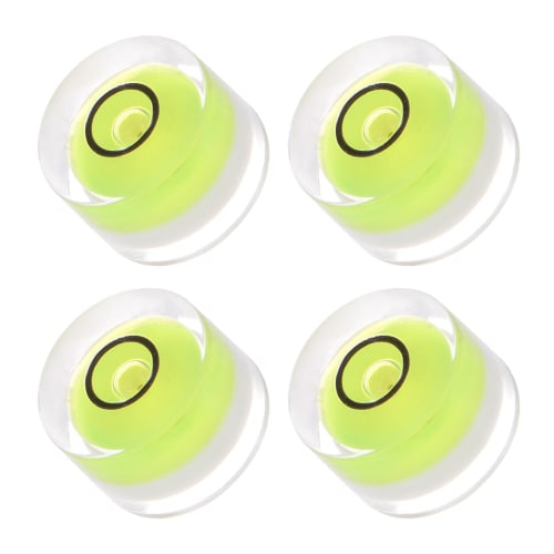 

Kozelo 4-Piece Small Round Bubble Level, 12mm Diameter, 7.5mm Thick, Mini Round RV Leveling Tool for Travel Trailer Turntable Camera, Lime