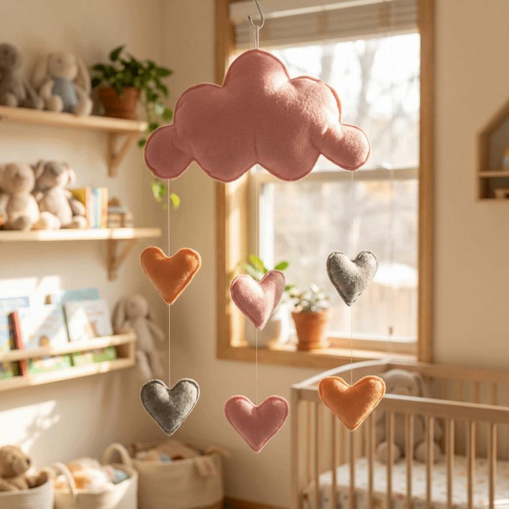 Heart/Star Design Nursery Room Pendant Nordic Style Wall Hanging Pendant Cloud Pendant Home Decor