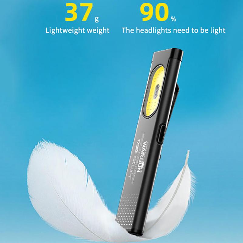 Led Keychain Flashlight Usb-C Rechargeable 600Lm Portable Mini Torch Light Pocket Lantern Flood Work Light With Magnet