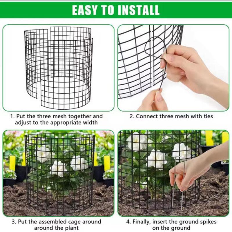 Metal Mesh Plant Protectors,Expanding Tree Guard Hedge Protector Rabbit, Rodent